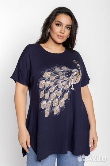 Футболка женская оверсайз большой размер