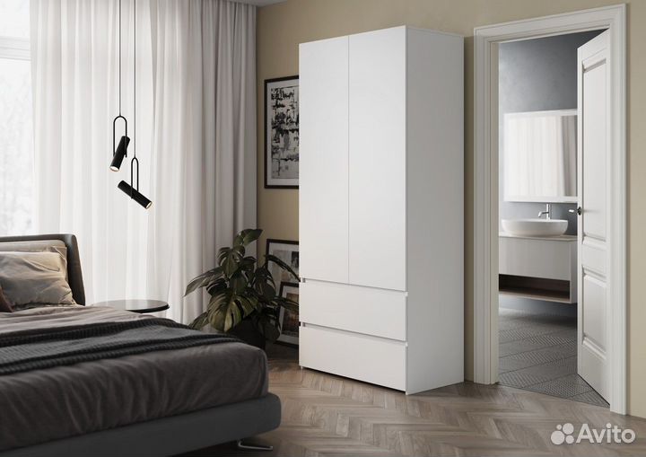 Шкаф распашной белый