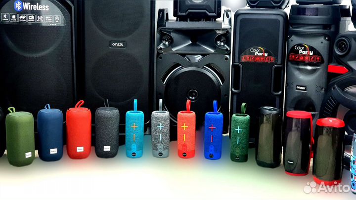 Большие мощные блютуз колонки до 240Ватт рассрочка