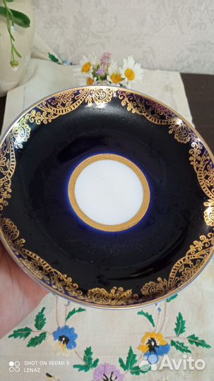 Чашка с блюдцем лфз cobalt