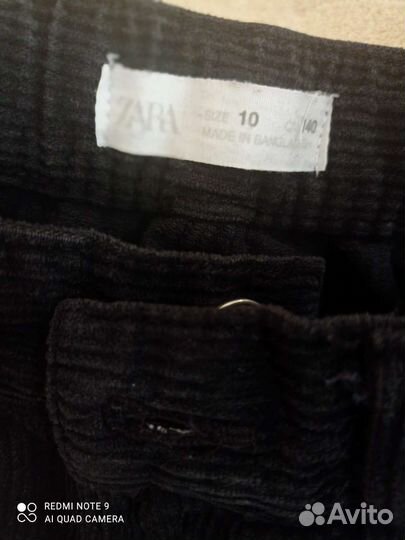 Вельветовые брюки zara