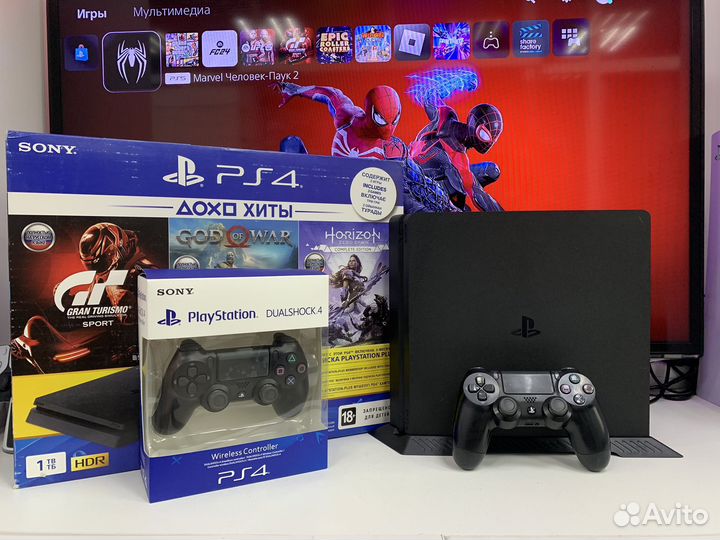 Sony PS4 Slim 1TB / Игры в подарок/ Гарантия