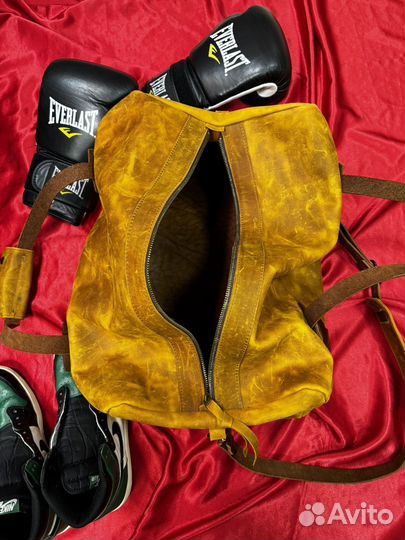 Сумка кожаная дорожная спортивная 50/35/35