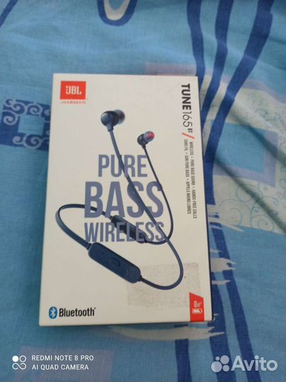 Беспроводные наушники jbl pure bass wireless 165bt
