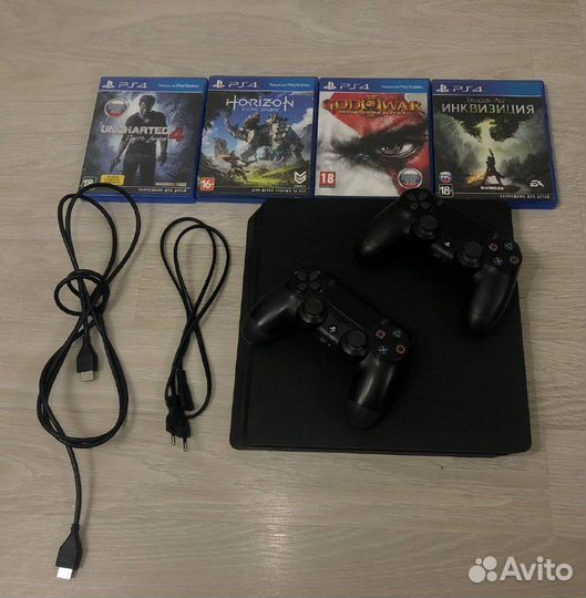Sony PS4 slim 500gb / джойстик dualshok 4 + игры