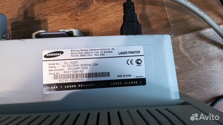 Принтер лазерный samsung ML1520P нерабочий