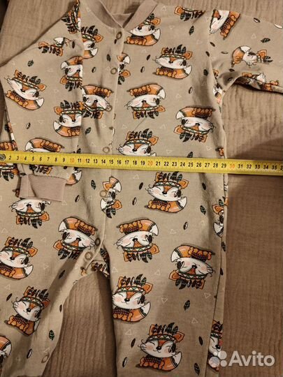 Комбинезон трикотаж на флисе 74 размер