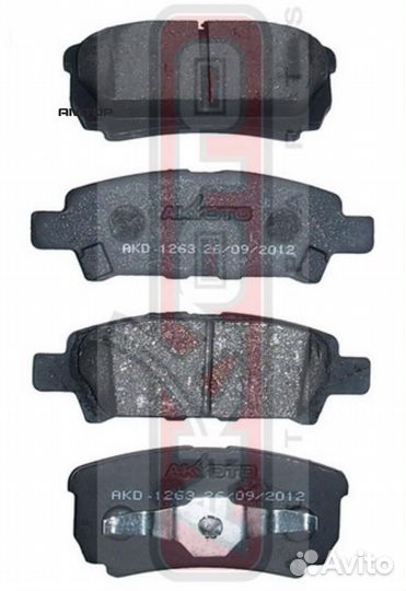 Asva AKD1263 AKD-1263 asva колодки тормозные диско
