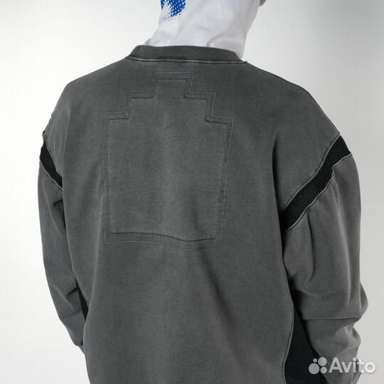 Свитшот cavempt серый с перфорацией