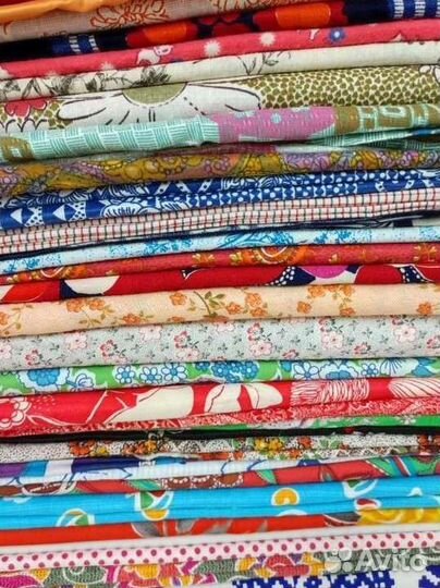 Отрезы ткани хлопок лён трикотаж бахрома