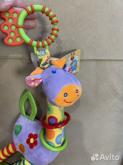 Игрушка погремушка подвесная Жираф