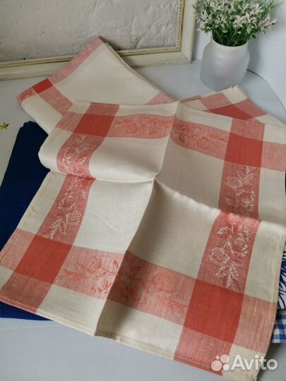 Скатерти салфетки рушники, лен жаккард, СССР