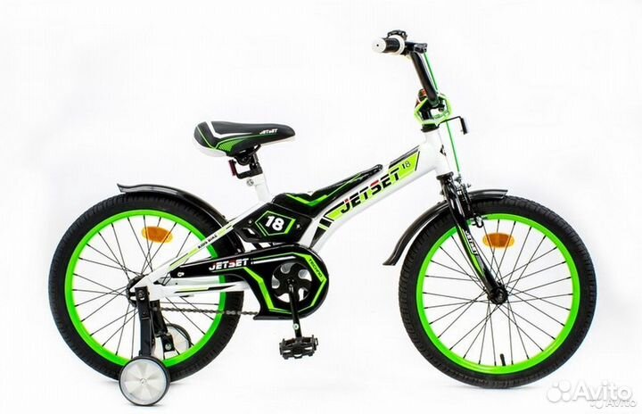 Велосипед 18д jetset бело-зеленый