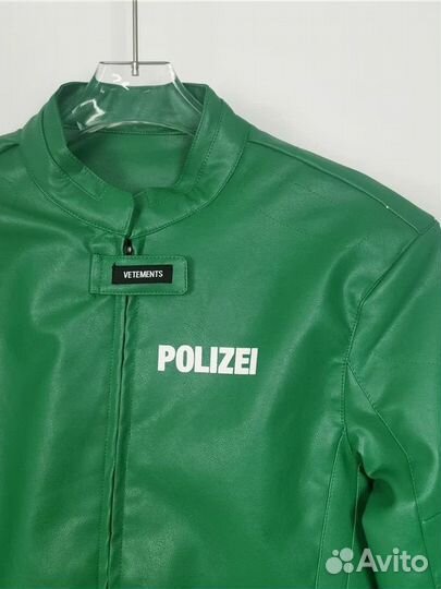 Vetements Polizei Leather Bomber