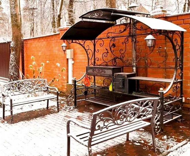 Мангал с крышей