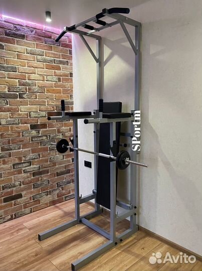 Напольный турник со скамьей: Турник, Брусья, Пресс