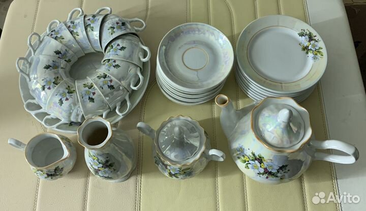 Чайный сервиз, Добрушский завод, 12 персон