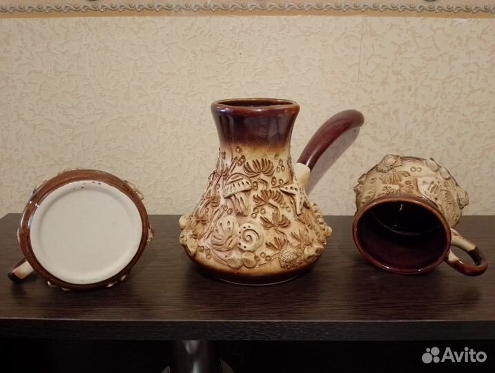 Кофейный набор из керамики ручной работы