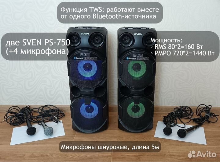 Колонки (+микрофоны для караоке)