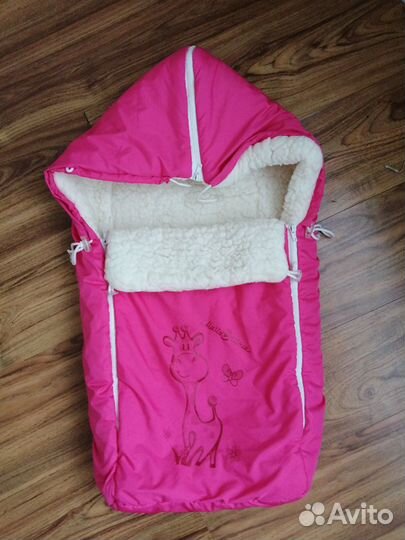 Зимний конверт в коляску санки