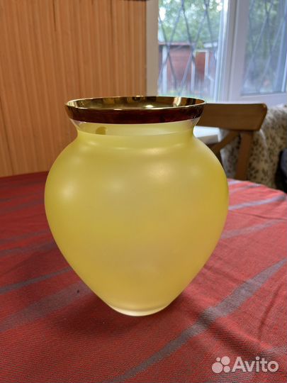 Ваза для цветов богемия цветное стекло СССР