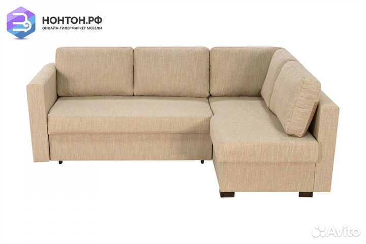 Диван угловой дельфин Джессика 2 бежевый