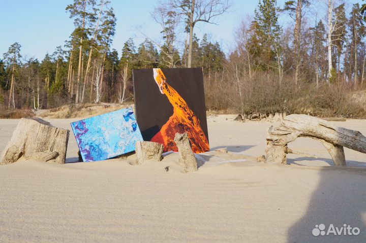 Интерьерная картина - огонь, вулкан