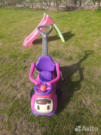 Детская машинка каталка с ручкой