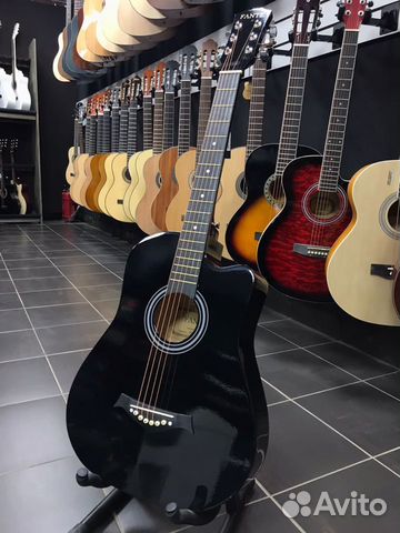 Черная гитара Новая объявление продам