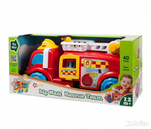 Машинка пожарная интерактивная