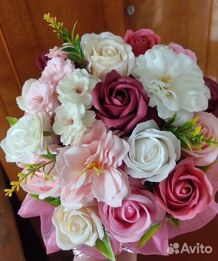 Букет из мыльных роз