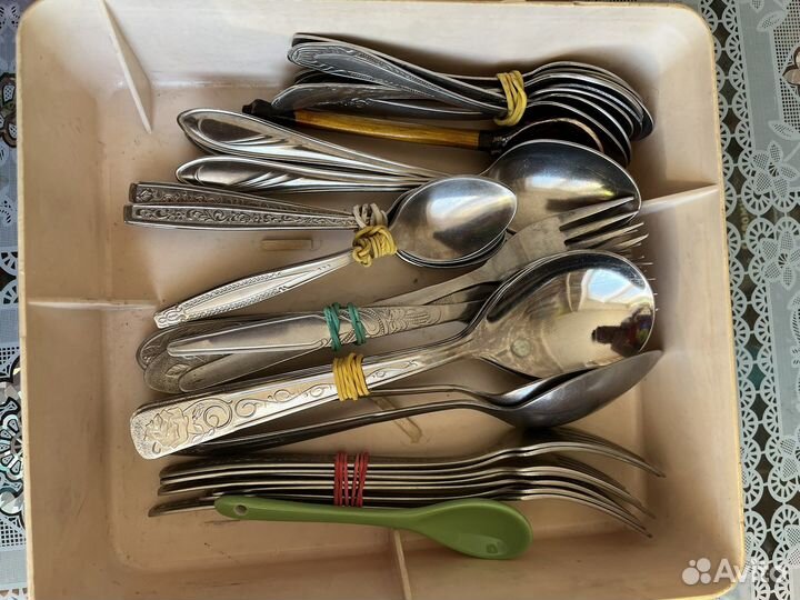 Столовые приборы мельхиор СССР, нерж