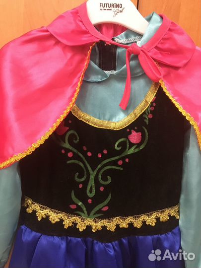 Платье Анны из Холодного сердца для девочки 7-8 л