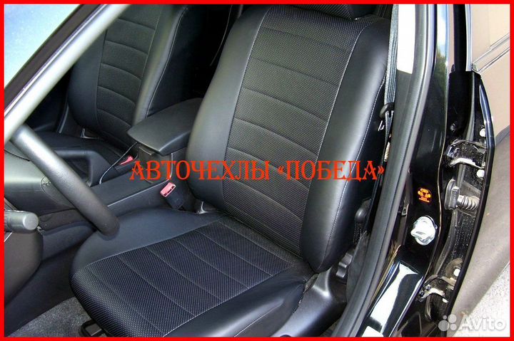 Чехлы Mazda 3 BK BL из экокожи чёрные Классика