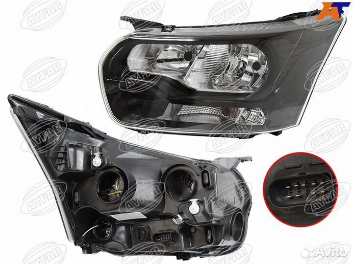 Фара ford transit 14- LH черная