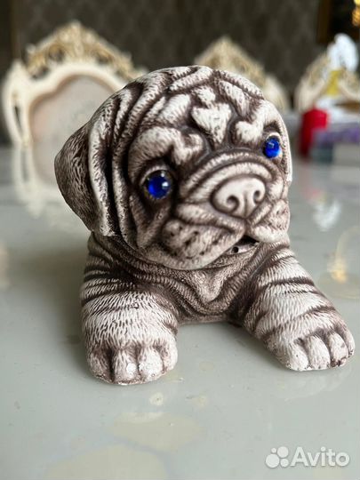 Собачка из гипса