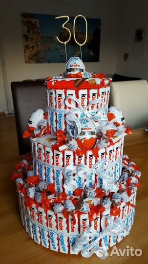 Шоколадный сладкий торт набор бокс kinder