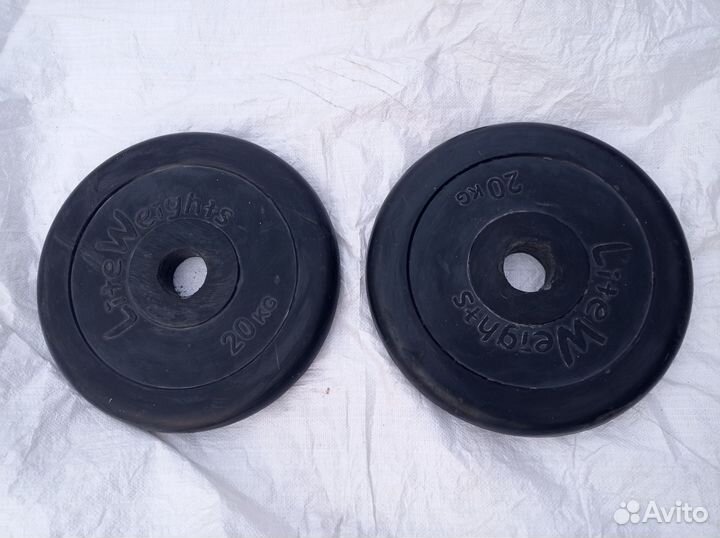 Два обрезиненный блина по 20 кг
