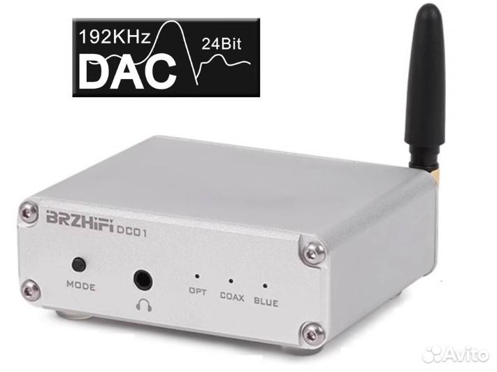 Цап BrzHiFi DC01 ES9038Q2M Bluetooth 5.0 QCC3003