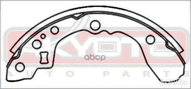 Колодки тормозные барабанные задние AKS-11161 A