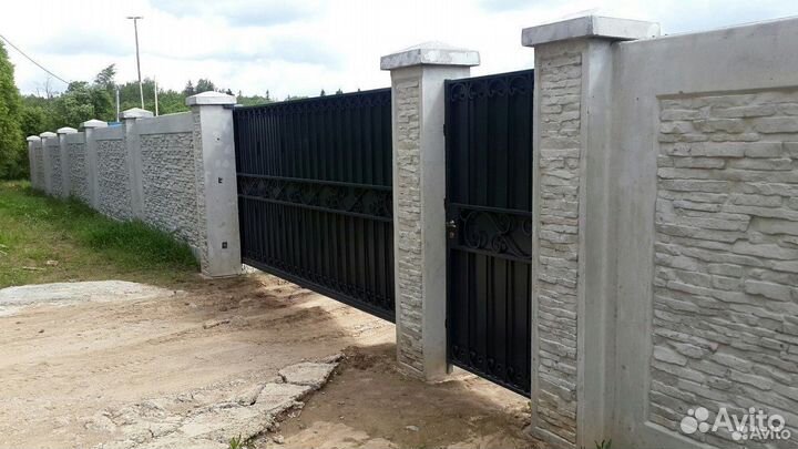 Бетонные заборы