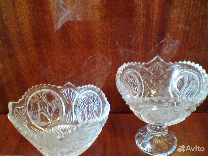 Вазы, конфетницы,набор хрусталя