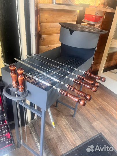 Мангал с печью под казан