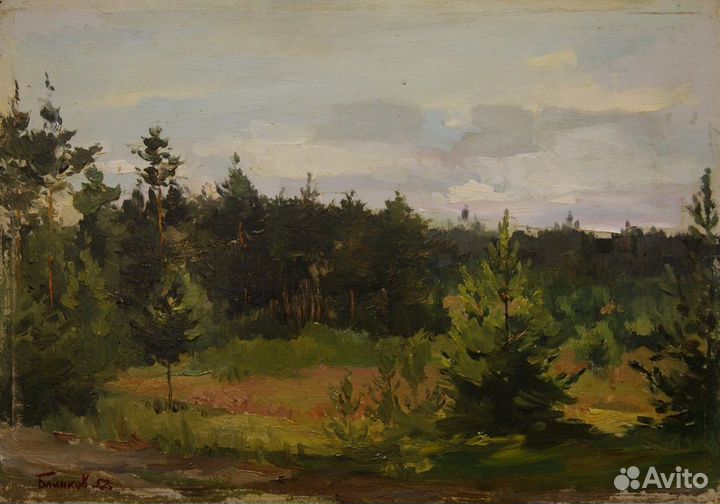 Картина «Лесной пейзаж». Торг уместен