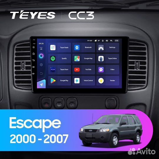 Магнитола Teyes CC3 4/64 Ford Escape 2000-2007