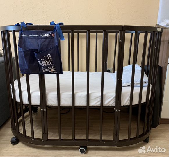 Кроватка трасформер с маятником 8в1