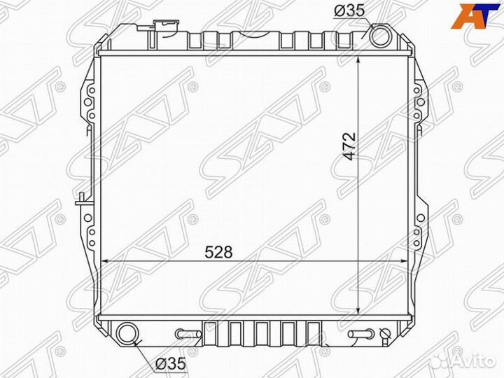 Радиатор toyota surf/hilux/4-runner 3,0 V6 1989-95