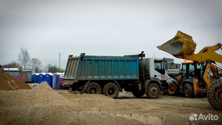 Песок строительный 2 часа доставка от 100 м3