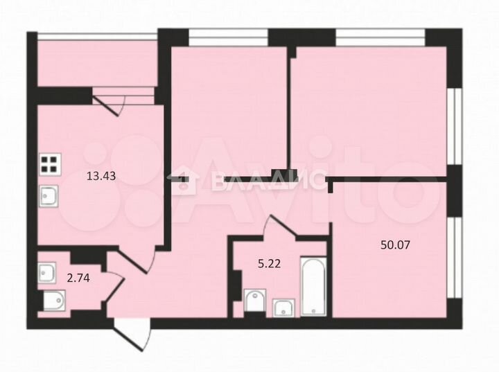 3-к. квартира, 73,5 м², 8/17 эт.