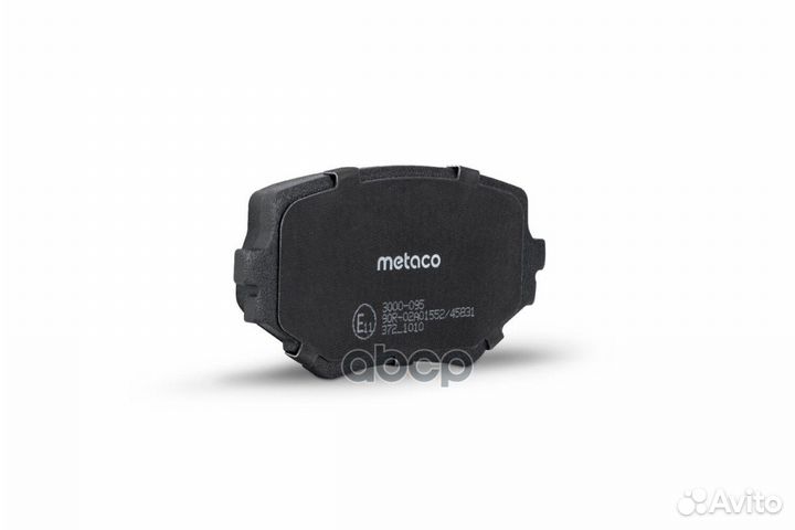 Колодки тормозные передние к-кт 3000095 metaco